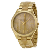 Michael Kors Slim Runway Gold Dial Two Tone Gold Strap Watch for Women - MK4285 Authentic Buy Shop Now