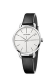 Calvin Klein Evan White Dial Black Leather Strap Watch for Women - K7B231CY Authentic Buy Shop Now