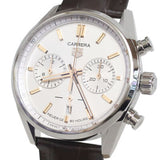 Tag Heuer Carrera Chronograph White Dial Brown Leather Strap Watch for Men - CBN2013.FC6483 Authentic Buy Shop Now