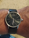 Calvin Klein Minimal Black Dial Black Leather Strap Watch for Men - K7621107 Authentic Buy Shop Now