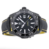 Tag Heuer Aquaracer Calibre 5 Automatic Black Dial Black Nylon Strap Watch for Men - WAY218A.FC6362 Authentic Buy Shop Now