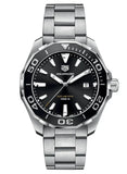 Tag Heuer Aquaracer Quartz Black Dial Silver Steel Strap Watch for Men - WAY101A.BA0746 Authentic Buy Shop Now