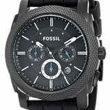 Fossil Machine Chronograph Black Dial Black Silicone Strap Watch for Men - FS4487 Authentic Buy Shop Now