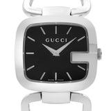Gucci G Gucci Black Dial Silver Steel Strap Watch For Women - YA125407 Authentic Buy Shop Now