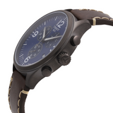 Tissot Chrono XL Blue Dial Brown Leather Strap Watch For Men - T116.617.36.047.00 Authentic Buy Shop Now