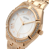 Guess Cosmo Diamonds Silver Dial Rose Gold Steel Strap Watch For Women - GW0033L3 Authentic Buy Shop Now