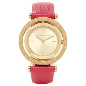 Michael Kors Averi Gold Dial Pink Leather Strap Watch for Women - MK2525 Authentic Buy Shop Now