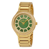 Michael Kors Kerry Green Dial Gold Steel Strap Watch for Women - MK3409 Authentic Buy Shop Now
