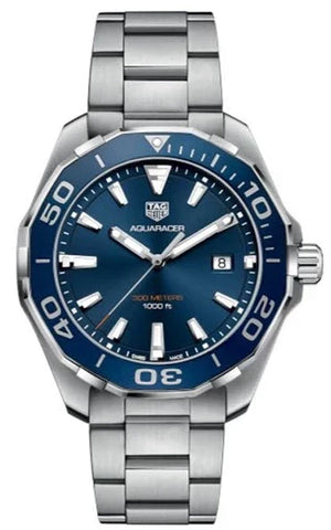 Tag Heuer Aquaracer Blue Dial Silver Steel Strap Watch for Men - WAY101C.BA0746 Authentic Buy Shop Now