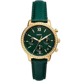 Fossil Neutra Chronograph Green Dial Green Leather Strap Watch for Women - ES5239 Authentic Buy Shop Now
