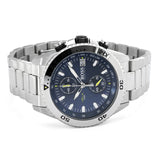 Hugo Boss Vela Chronograph Diver Blue Dial Silver Steel Strap Watch for Men - 1513775 Authentic Buy Shop Now