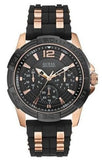 Guess Oasis Black Dial Two Tone Steel Strap Watch for Men - W0366G3 Authentic Buy Shop Now