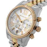 Michael Kors Lexington Chronograph Silver Dial Two Tone Steel Strap Watch for Women - MK5735 Authentic Buy Shop Now