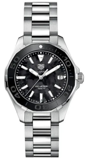 Tag Heuer Aquaracer Quartz Black Dial Silver Steel Strap Watch for Women - WAY131K.BA0748 Authentic Buy Shop Now