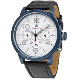 Tommy Hilfiger Jake Multi Function Quartz White Dial Black Leather Strap Watch for Men - 1791235 Authentic Buy Shop Now