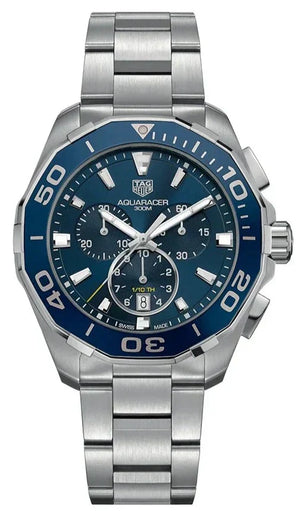Tag Heuer Aquaracer Blue Dial SIlver Steel Strap Watch for Men - CAY111B.BA0927 Authentic Buy Shop Now
