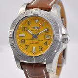 Breitling Avenger 11 Seawolf Stainless Steel Cobra Yellow Dial Mens Watch - A1733110/I519/434X Authentic Buy Shop Now