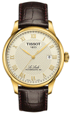 Tissot Le Locle Powermatic 80 Gold Dial Brown Leather Strap Watch For Men - T006.407.36.263.00 Authentic Buy Shop Now