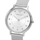 Emporio Armani Kappa Silver Dial Silver Mesh Bracelet Watch For Women - AR11128 Authentic Buy Shop Now