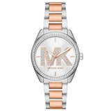 Michael Kors Janelle Silver Dial Two Tone Steel Strap Watch For Women - MK7383 Authentic Buy Shop Now