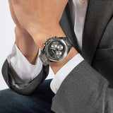 Guess Equity Analog Black Dial Silver Steel Strap Watch For Men - GW0703G1 Authentic Buy Shop Now