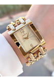 Guess Mod Heavy Metal Gold Dial Gold Steel Strap Watch For Women - W1117L2 Authentic Buy Shop Now