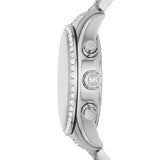 Michael Kors Lexington Chronograph White Dial Silver Steel Strap Watch For Women - MK7243 Authentic Buy Shop Now