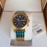 Versace Sport Tech Chronograph Black Dial Gold Steel Strap Watch for Men - VELT00419 Authentic Buy Shop Now