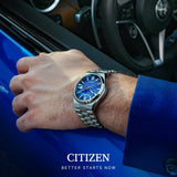 Citizen Tsuyosa Automatic Dark Blue Dial Silver Steel Strap Watch For Men - NJ0151-88L Authentic Buy Shop Now