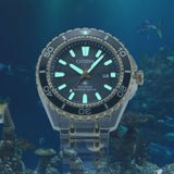 Citizen Eco Drive Promaster Diver Black Dial Two Tone Steel Strap Watch For Men - BN0194-57E Authentic Buy Shop Now