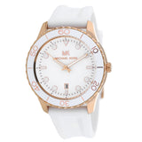 Michael Kors Runway Quartz White Dial White Rubber Strap Watch For Women - MK6853 Authentic Buy Shop Now