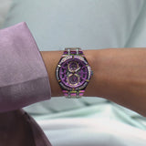 Guess Allara Quartz Purple Dial Purple Steel Strap Watch For Women - GW0604L4 Authentic Buy Shop Now