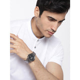 Fossil The Commuter Black Dial Grey Steel Strap Watch for Men - FS5400 Authentic Buy Shop Now