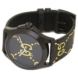 Gucci G Timeless Ghost Black Dial Black Leather Strap Watch For Men - YA1264019 Authentic Buy Shop Now