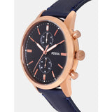 Fossil Townsman Chronograph Blue Dial Blue Leather Strap Watch for Men - FS5436 Authentic Buy Shop Now