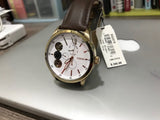 Fossil Flynn Twist Mechanical White Dial Brown Leather Strap Watch for Men - BQ2218 Authentic Buy Shop Now