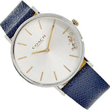 Coach Perry White Dial Blue Leather Strap Watch for Women - 14503156 Authentic Buy Shop Now
