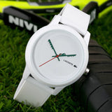 Lacoste 12.12 White Dial White Silicone Strap Watch for Men - 2011069 Authentic Buy Shop Now