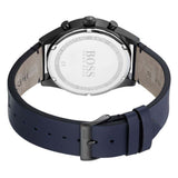 Hugo Boss Pioneer Quartz Blue Dial Blue Leather Strap Watch For Men - 1513711 Authentic Buy Shop Now