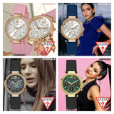 Guess Solstice Diamonds White Dial Pink Rubber Strap Watch For Women - GW0113L4 Authentic Buy Shop Now