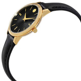 Movado Ultra Slim Black Dial Black Leather Strap Watch For Women - 0607095 Authentic Buy Shop Now