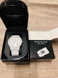 Emporio Armani Ceramica Chronograph White Dial White Strap Watch For Men - AR1453 Authentic Buy Shop Now