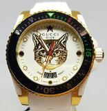Gucci Dive Quartz White Dial White Rubber Strap Unisex Watch - YA136322 Authentic Buy Shop Now