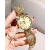 Guess Chiffon Gold Dial Gold Mesh Bracelet Watch For Women - W1083L2 Authentic Buy Shop Now