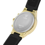 Guess Moonlight Crystals Silver Dial Black Silicone Strap Watch For Women - GW0257L1 Authentic Buy Shop Now
