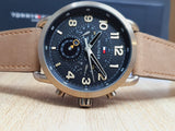Tommy Hilfiger Briggs Chronograph Black Dial Brown Leather Strap Watch for Men - 1791425 Authentic Buy Shop Now