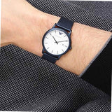 Emporio Armani Luigi Quartz White Dial Blue Mesh Bracelet Watch For Men - AR11025 Authentic Buy Shop Now