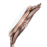 Michael Kors Lauryn Rose Gold Dial Brown Steel Strap Watch for Women - MK3757 Authentic Buy Shop Now