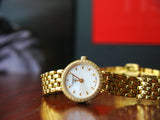 Tissot T-Lady Lovely Mother of Pearl Dial Gold Steel Strap Watch For Women - T058.009.63.116.00 Authentic Buy Shop Now