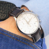 Tissot T Classic Tradition Chronograph White Dial Brown Leather Strap Watch For Men - T063.617.16.037.00 Authentic Buy Shop Now